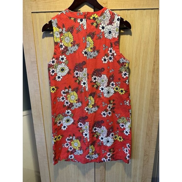 NWT MODCLOTH RED SLEEVELESS DRESS Size M RED WITH FLOWERS EUC - Picture 7 of 7